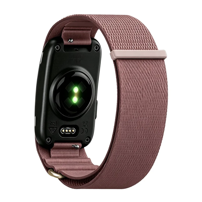 For Garmin CIRQA Smart Band Nylon Watch Strap Woven Breathable Adjustable Band - Deep Pink