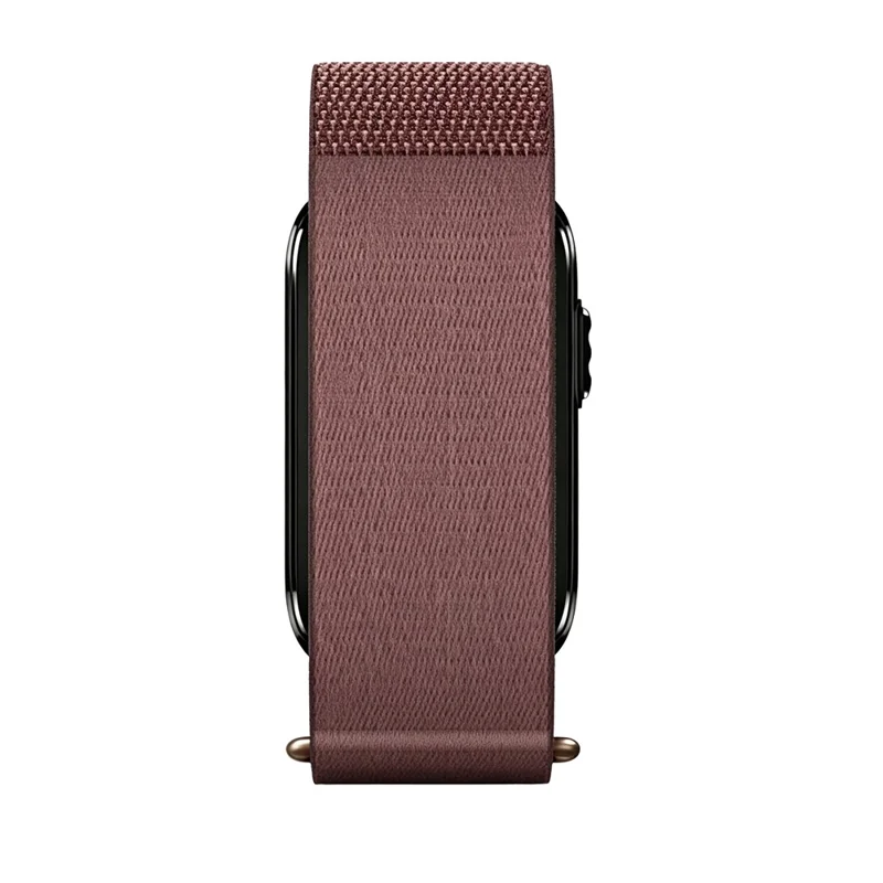 For Garmin CIRQA Smart Band Nylon Watch Strap Woven Breathable Adjustable Band - Deep Pink