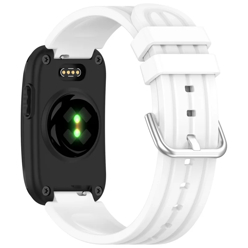 For Garmin CIRQA Smart Band Silicone Watch Strap Quick Release Pin Buckle Adjustable Wrist Band - White