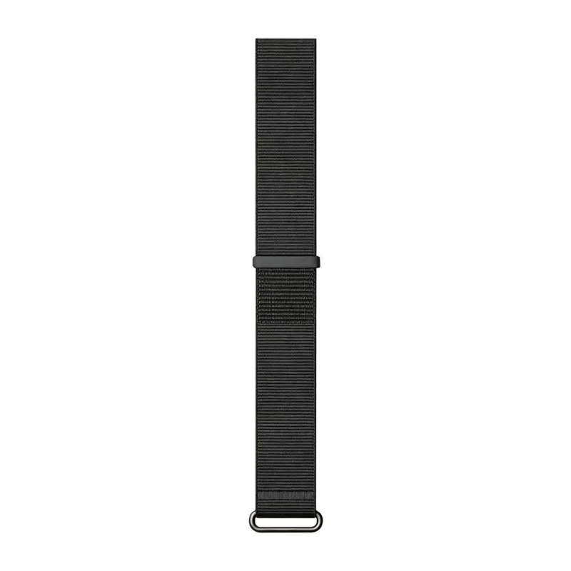 For Garmin CIRQA Smart Band Nylon Woven Sports Loop Arm Band Adjustable Strap - Rock Black