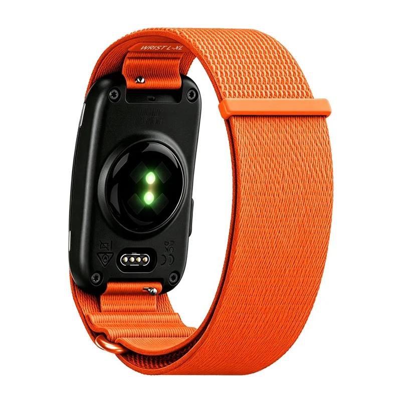 For Garmin CIRQA Smart Band Nylon Arm Band Magic Tape Adjustable Breathable Watch Strap - Orange