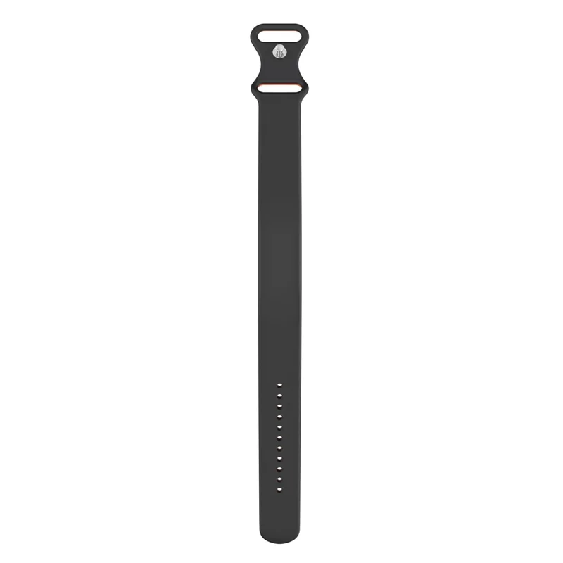 For Google Fitbit Air Breathable Silicone Watch Band Replacement Strap with Buckle - Black+Orange