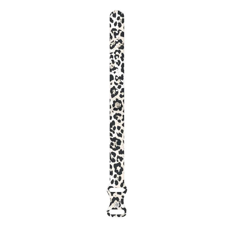 For Google Fitbit Air Printed Silicone Watch Strap Adjustable Watch Band with Buckle - Leopard Print