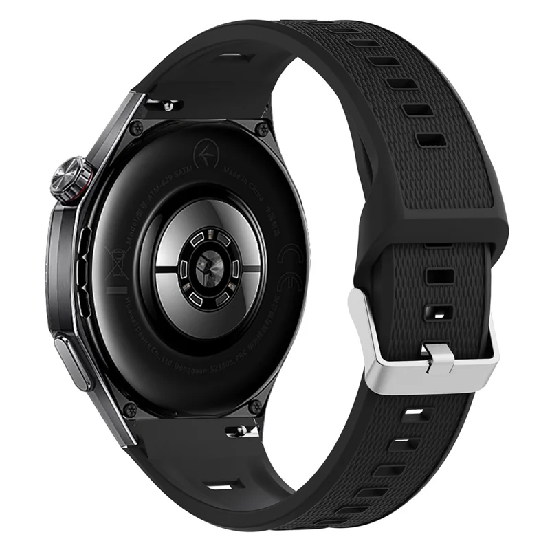For Huawei Watch GT 7 Pro 46mm Solid Color Silicone Watch Strap Adjustable Watch Band - Black
