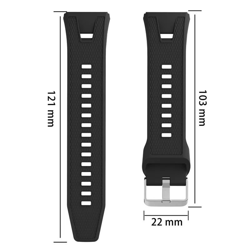 For Huawei Watch GT 7 Pro 46mm Solid Color Silicone Watch Strap Adjustable Watch Band - Black
