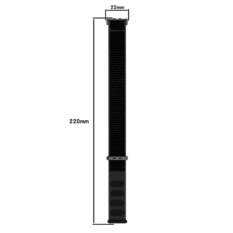 Watch Strap for Honor Band 11  /  11 Pro Nylon Woven Magic Tape Adjustable Watch Band - Black