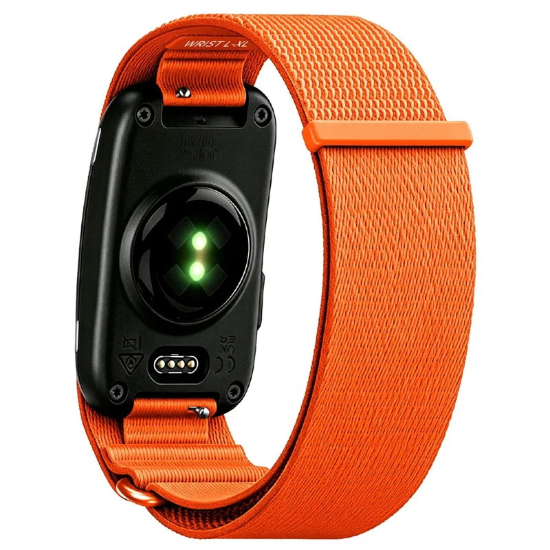 Storlek L / XL för Garmin Cirqa Smart Band Snöre av vävt nylon med kletbandshäftning Justerbar handledsband - Orange