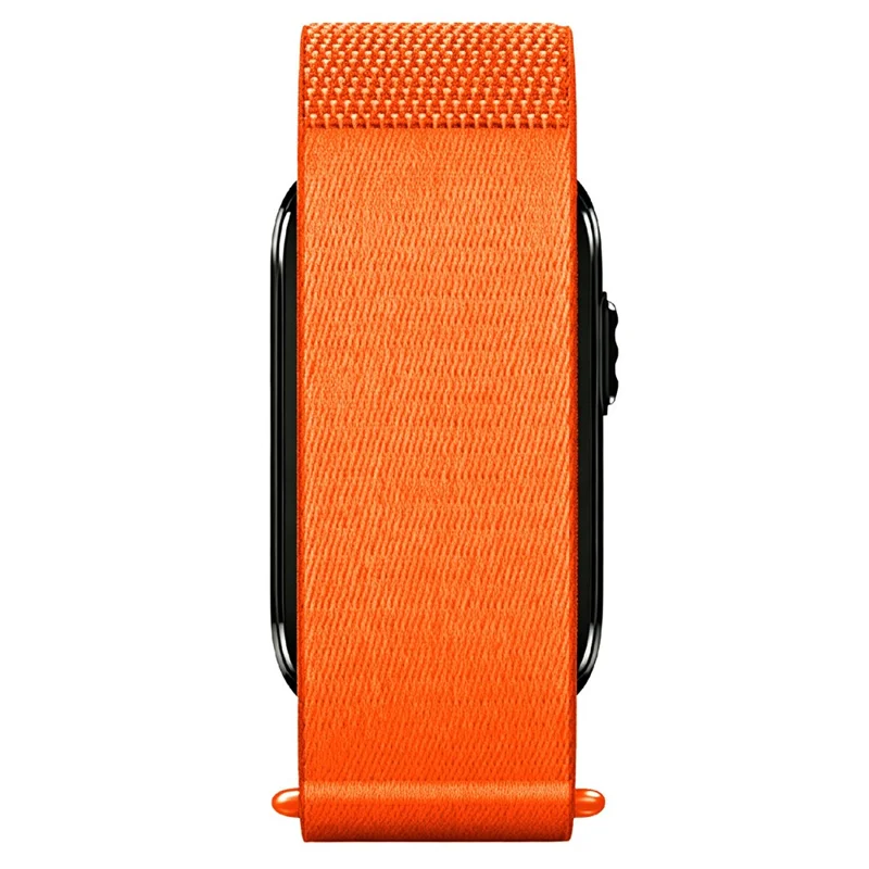 Storlek L / XL för Garmin Cirqa Smart Band Snöre av vävt nylon med kletbandshäftning Justerbar handledsband - Orange