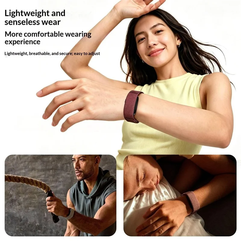 Storlek L / XL för Garmin Cirqa Smart Band Snöre av vävt nylon med kletbandshäftning Justerbar handledsband - Orange
