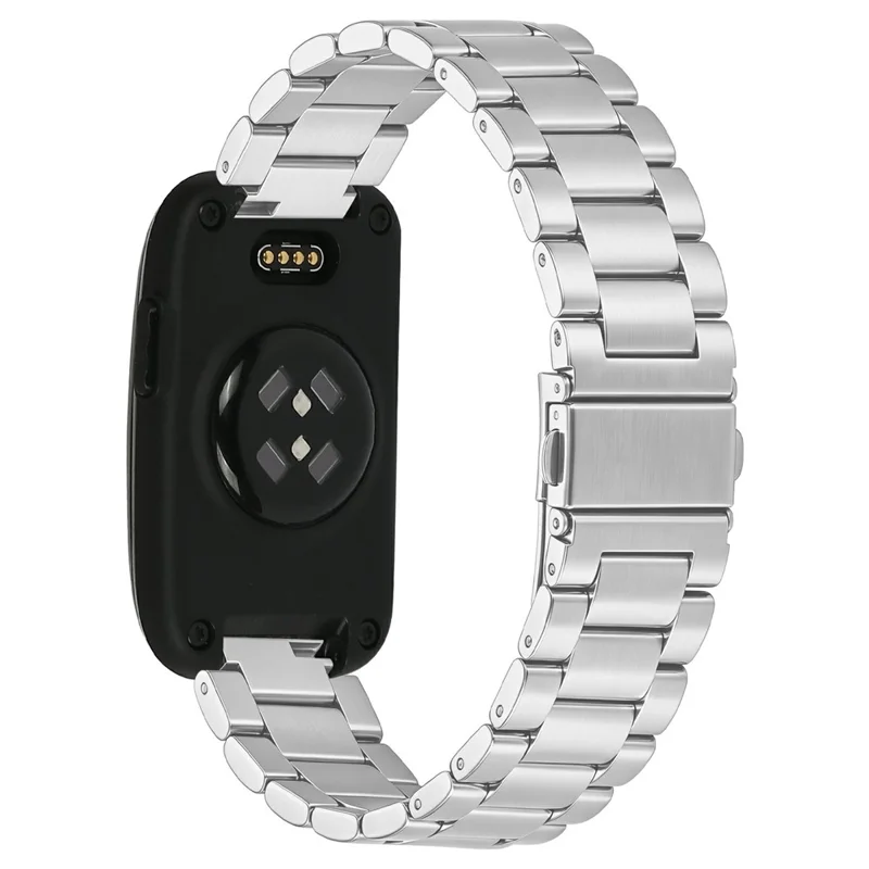 For Garmin CIRQA Smart Band 20mm Stainless Steel Watch Band Three Beads Strap with 14mm Connector - Silver