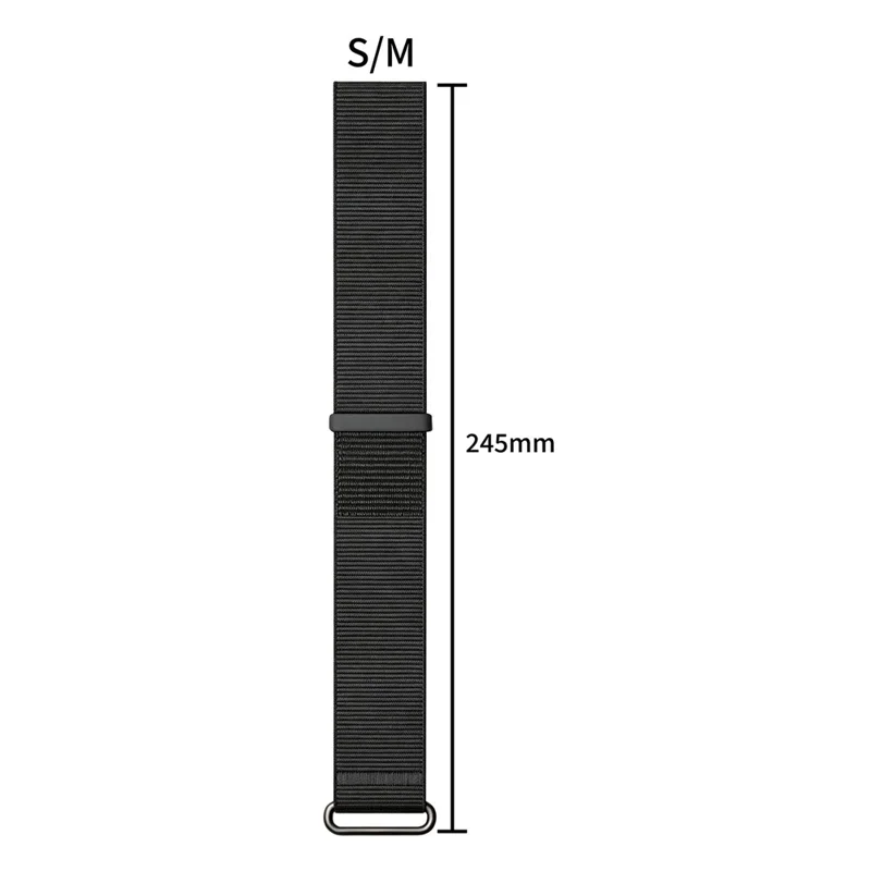 Size S  /  M For Garmin CIRQA Smart Band Nylon Strap Magic Tape Fastening Adjustable Wrist Band - Army Green