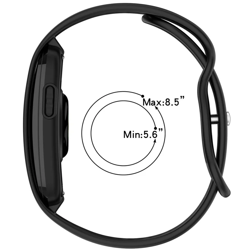 For Garmin CIRQA Smart Band Silicone Watch Strap Breathable Perforated Holes Band - Black