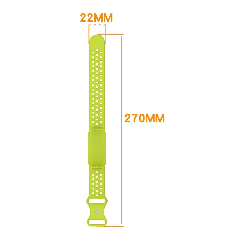 For Garmin CIRQA Smart Band Silicone Watch Strap Breathable Perforated Holes Band - Black