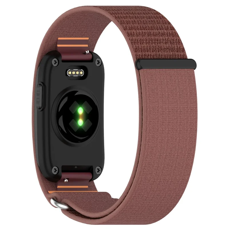 For Garmin CIRQA Smart Band Adjustable Arm Band Woven Nylon Watch Strap - Dusty Pink