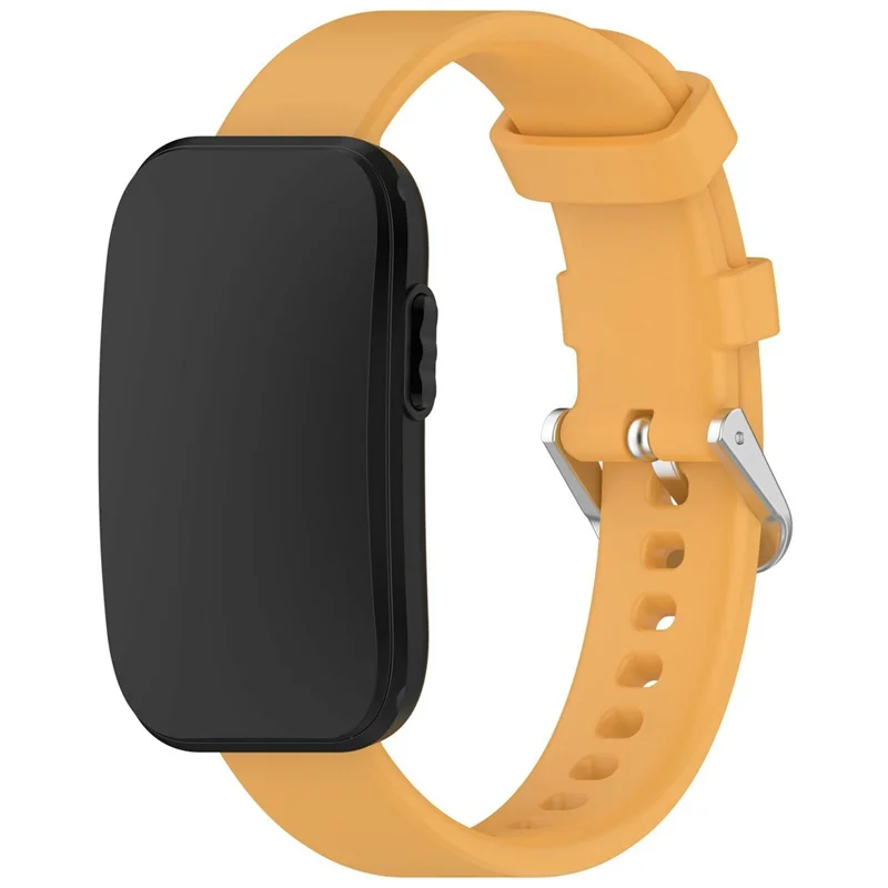 For Garmin CIRQA Smart Band Silicone Strap Quick Release Metal Pin Buckle Adjustable Watch Band - Yellow