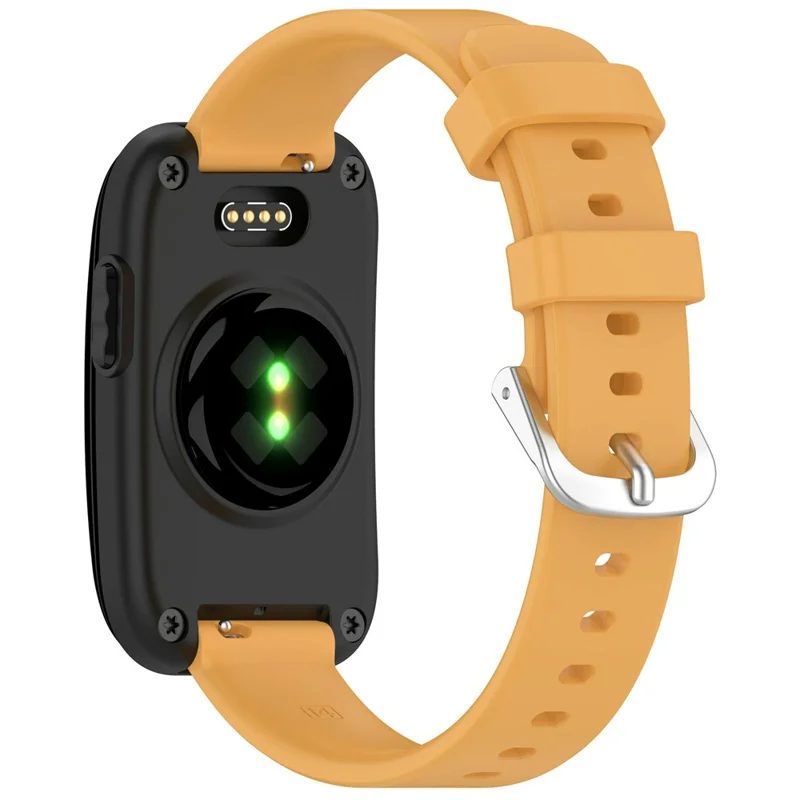 For Garmin CIRQA Smart Band Silicone Strap Quick Release Metal Pin Buckle Adjustable Watch Band - Yellow