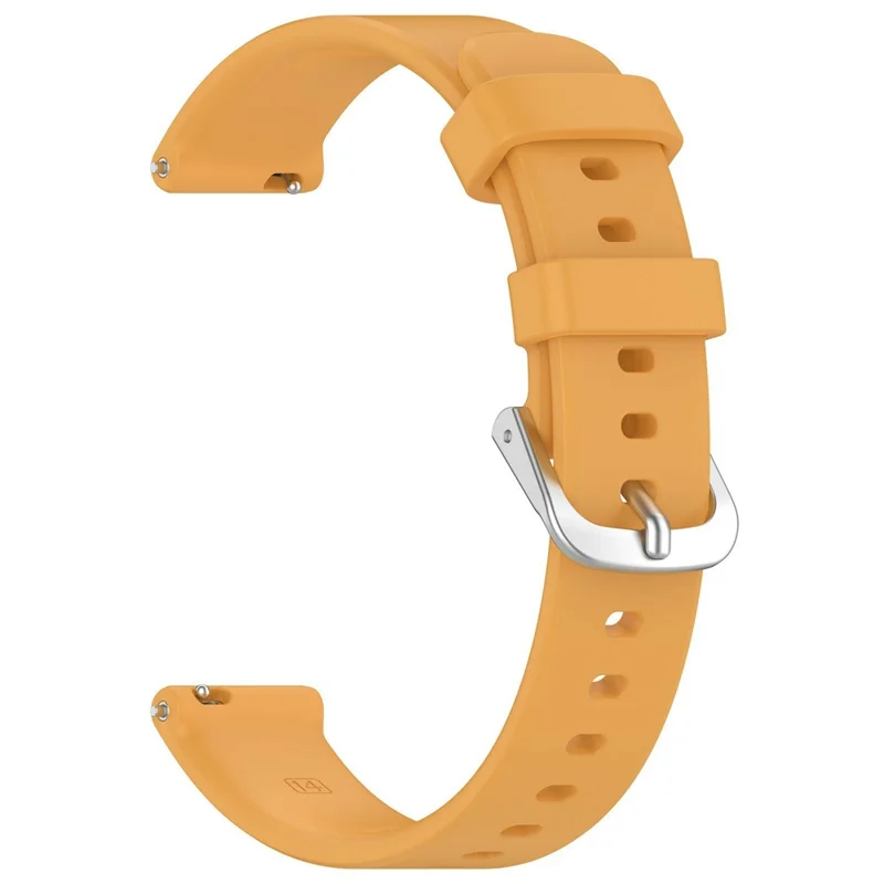 For Garmin CIRQA Smart Band Silicone Strap Quick Release Metal Pin Buckle Adjustable Watch Band - Yellow