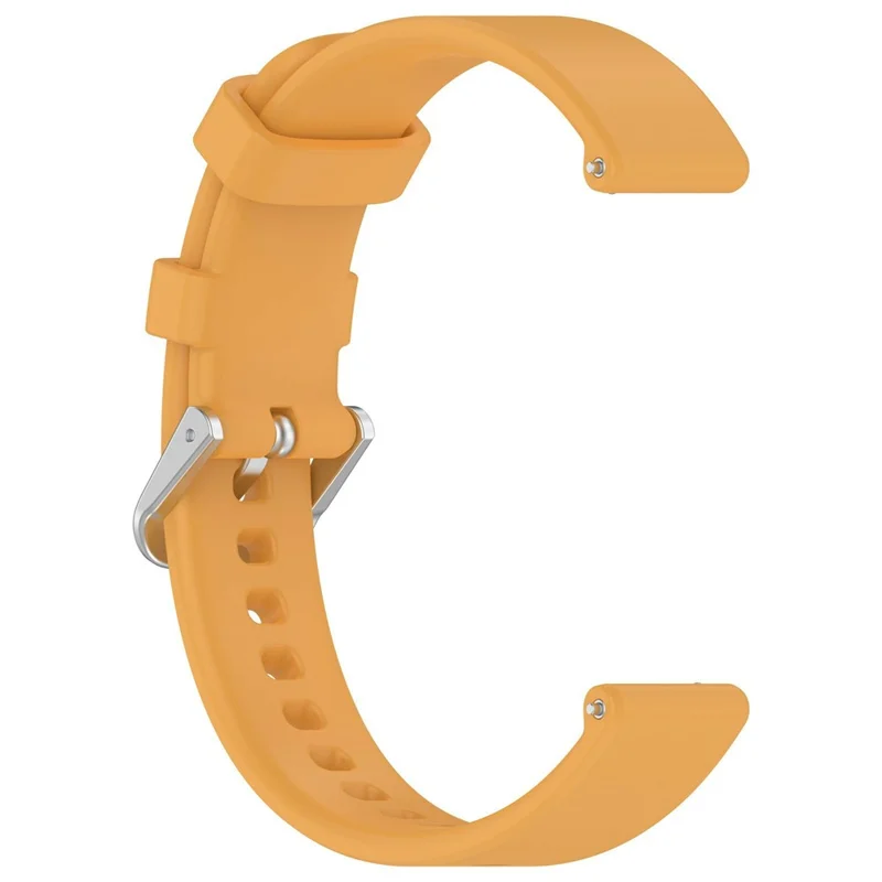 For Garmin CIRQA Smart Band Silicone Strap Quick Release Metal Pin Buckle Adjustable Watch Band - Yellow