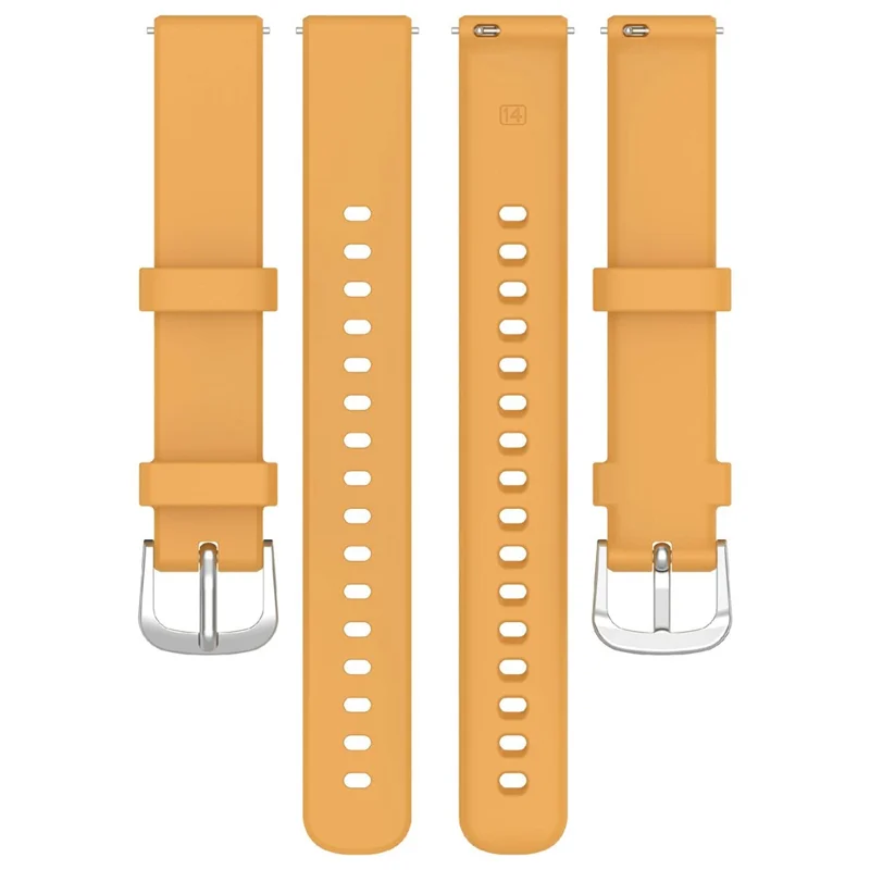 For Garmin CIRQA Smart Band Silicone Strap Quick Release Metal Pin Buckle Adjustable Watch Band - Yellow