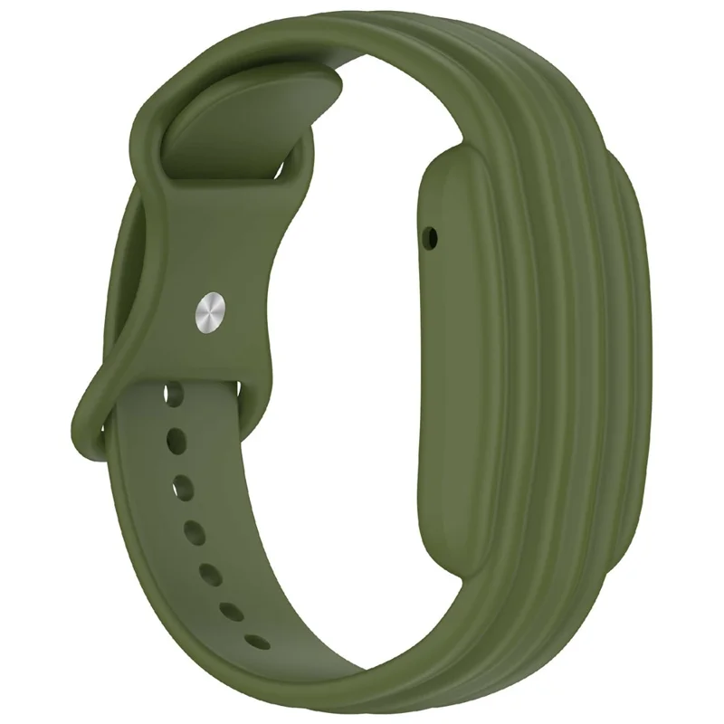 For Garmin CIRQA Smart Band Silicone Strap with Case Cover Adjustable Soft Breathable Watch Band - Army Green