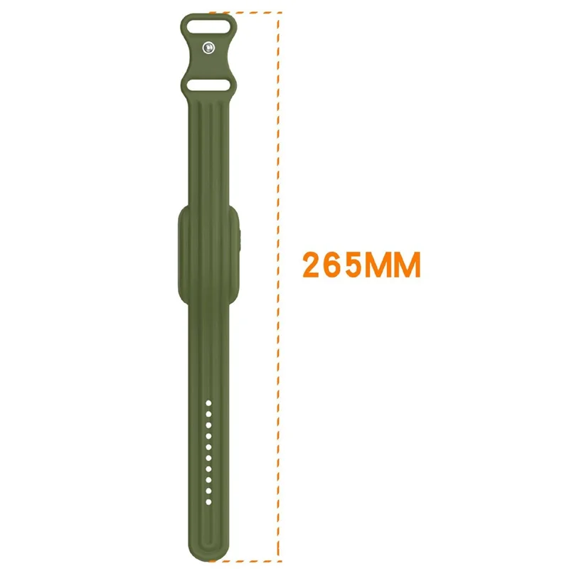 For Garmin CIRQA Smart Band Silicone Strap with Case Cover Adjustable Soft Breathable Watch Band - Army Green