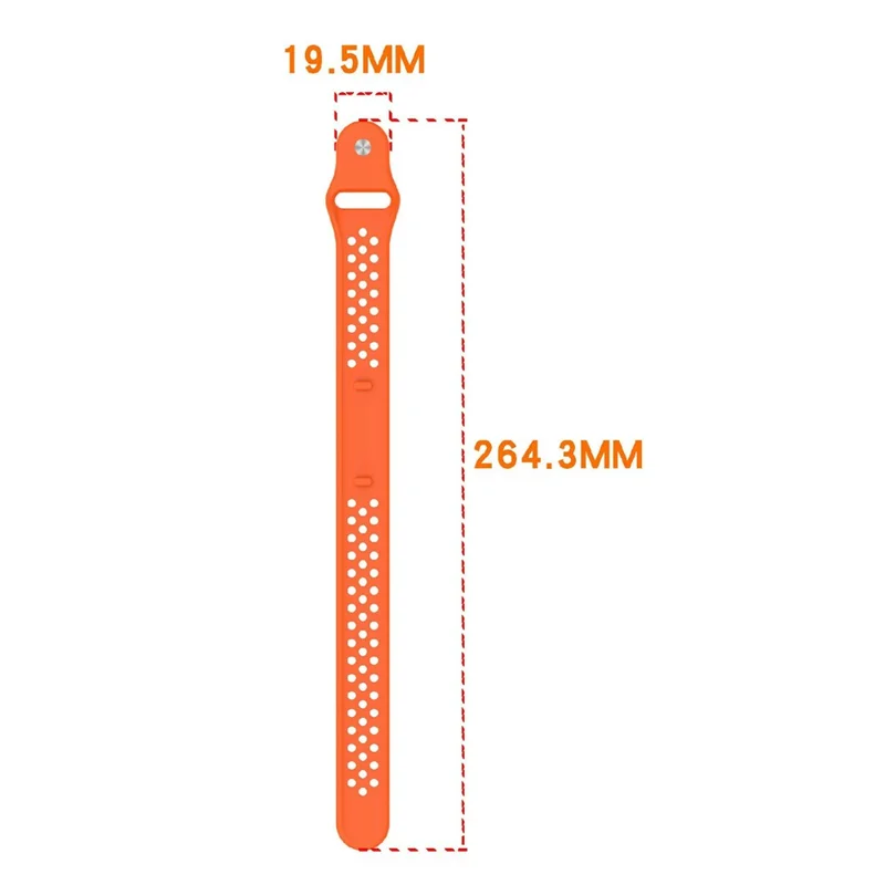 For Hume Band 2.0 Silicone Watch Band Ventilated Adjustable Strap Replacement - Orange