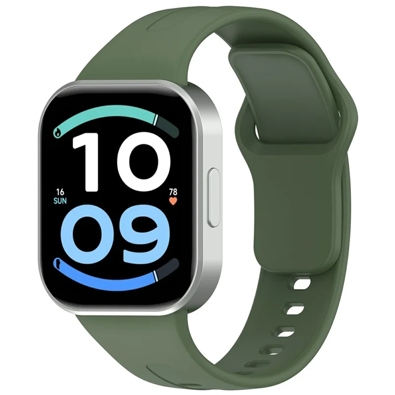 Silicone Watch Strap for Xiaomi Redmi Watch 6 / 6 Active / 6 Lite / Watch 5 / 4 Adjustable Replacement Band - Dark Green