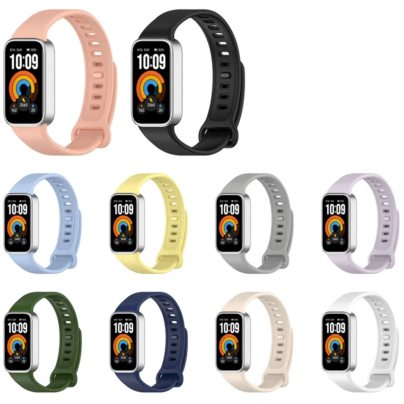 For Xiaomi Smart Band 11 Active Strap Adjustable Quick Release Replacement TPU Watch Band - Black