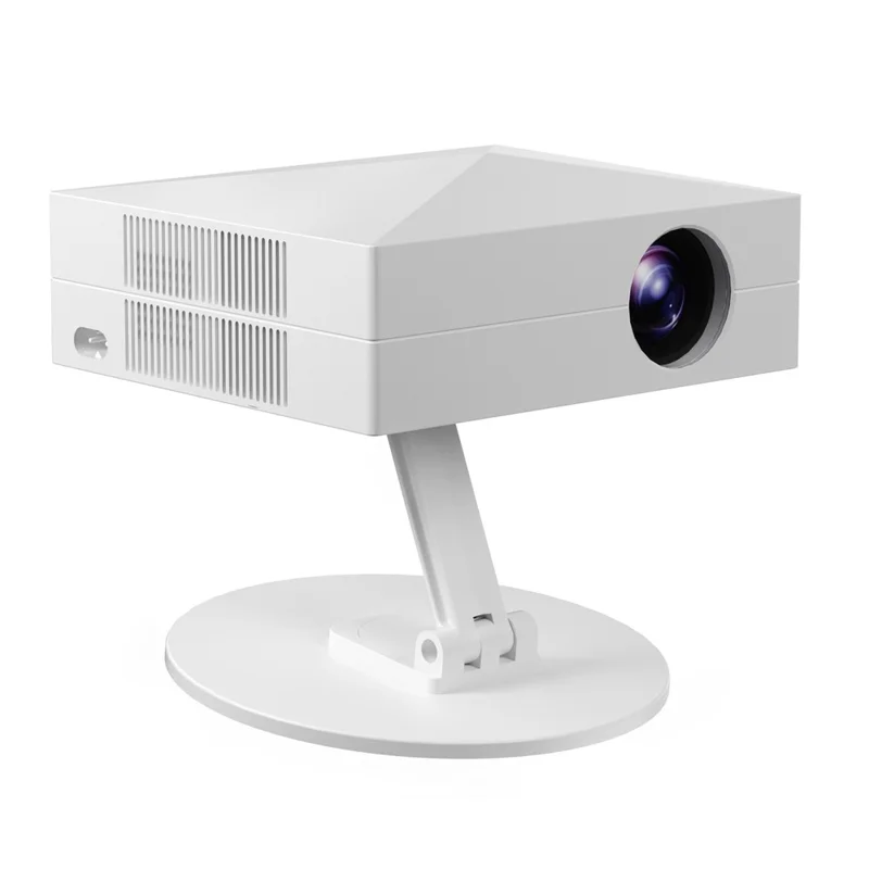 D1-S 720P HD Android Projector Motorized Focus Auto Keystone 180 Degree Base Home Theater - White  /  EU Plug