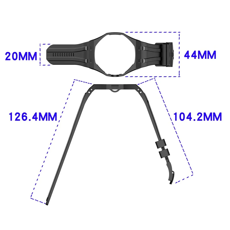 For Swatch Royal Pop Strap with Watch Case Vertical Stripe Integrated Silicone Watch Band - Black  /  12 O'clock Direction