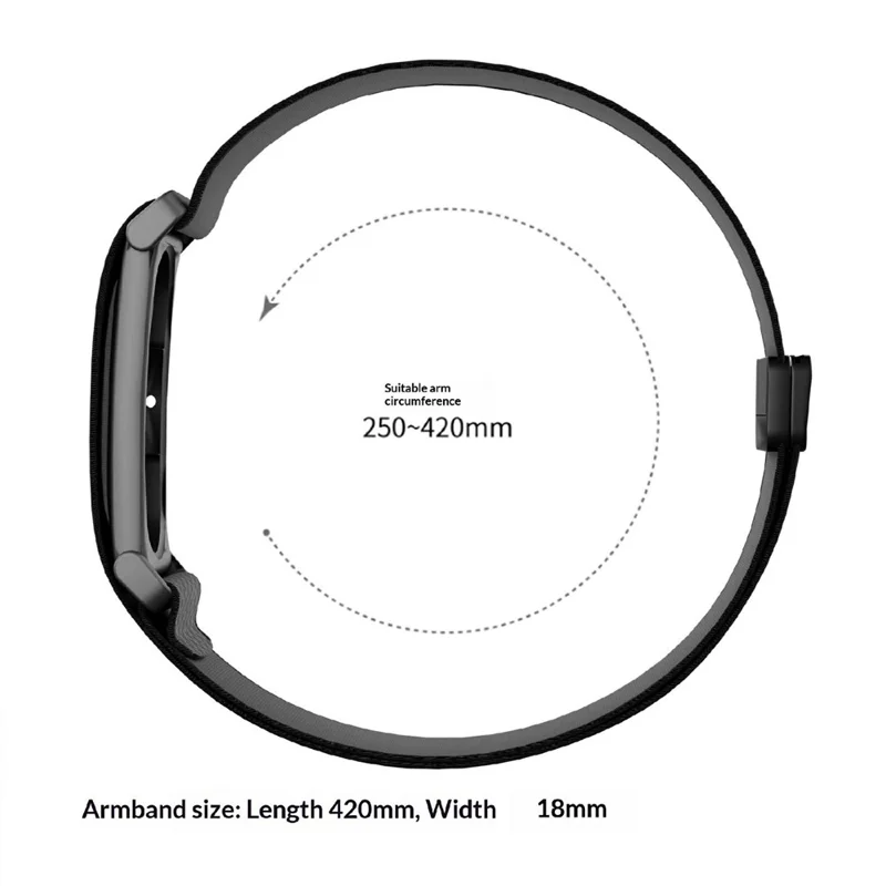 För Google Fitbit Air Nylonarmband Reglerbart Vävt Mönster Snabbkoppling Armrem - Svart