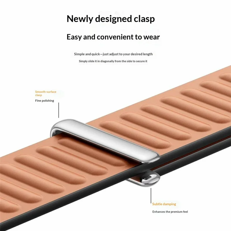 För Google Fitbit Air Riktigt Nappaläder Klockband PC-ram Byte Armband - Orange