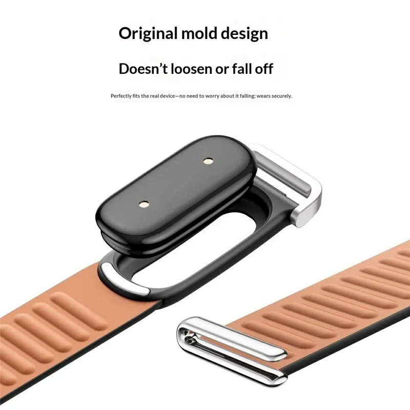 För Google Fitbit Air Riktigt Nappaläder Klockband PC-ram Byte Armband - Orange