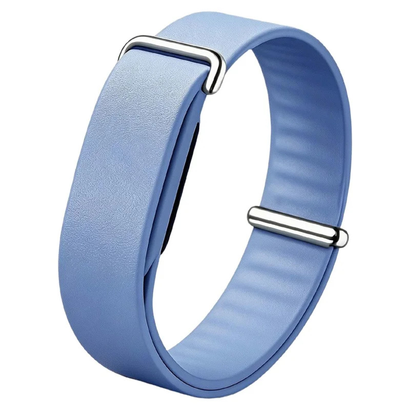 För Google Fitbit Air Klocka Band PU Läder Justerbart Klockband Ersättning - Blå