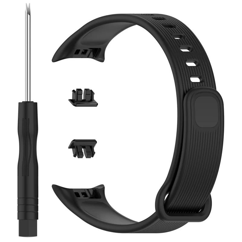 For Xiaomi Smart Band 11 Active Watch Strap TPU Replacement Wristband with Tool - Black