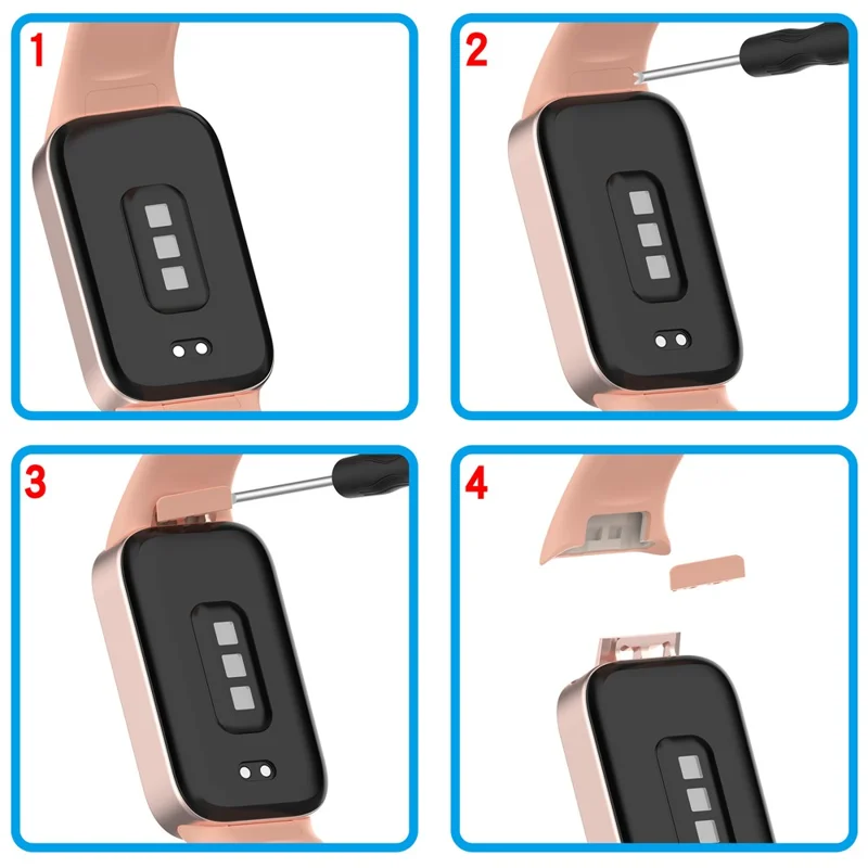 For Xiaomi Smart Band 11 Active Watch Strap TPU Replacement Wristband with Tool - Black