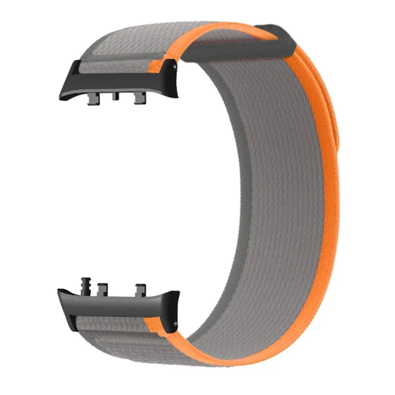 For Huawei Watch D3 Nylon Watch Strap Adjustable Replacement Wrist Band - Orange  /  Grey
