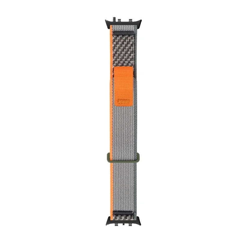 For Huawei Watch D3 Nylon Watch Strap Adjustable Replacement Wrist Band - Orange  /  Grey