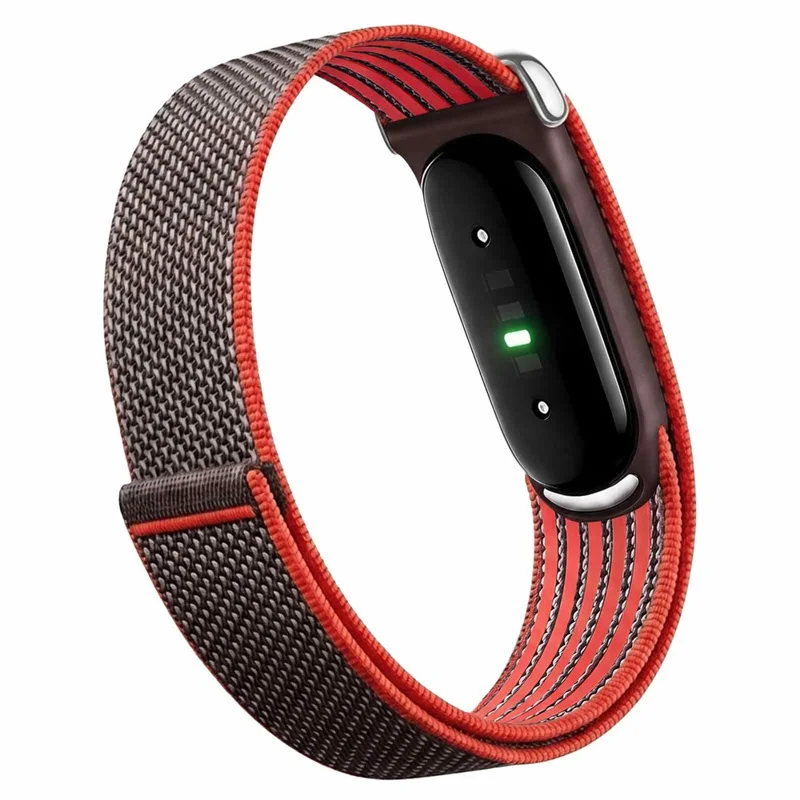 Für Google Fitbit Air Nylon Loop Armband Verstellbarer Klettverschluss Atmungsaktives Armband (Kollaborationsversion) – Punktemuster Orange