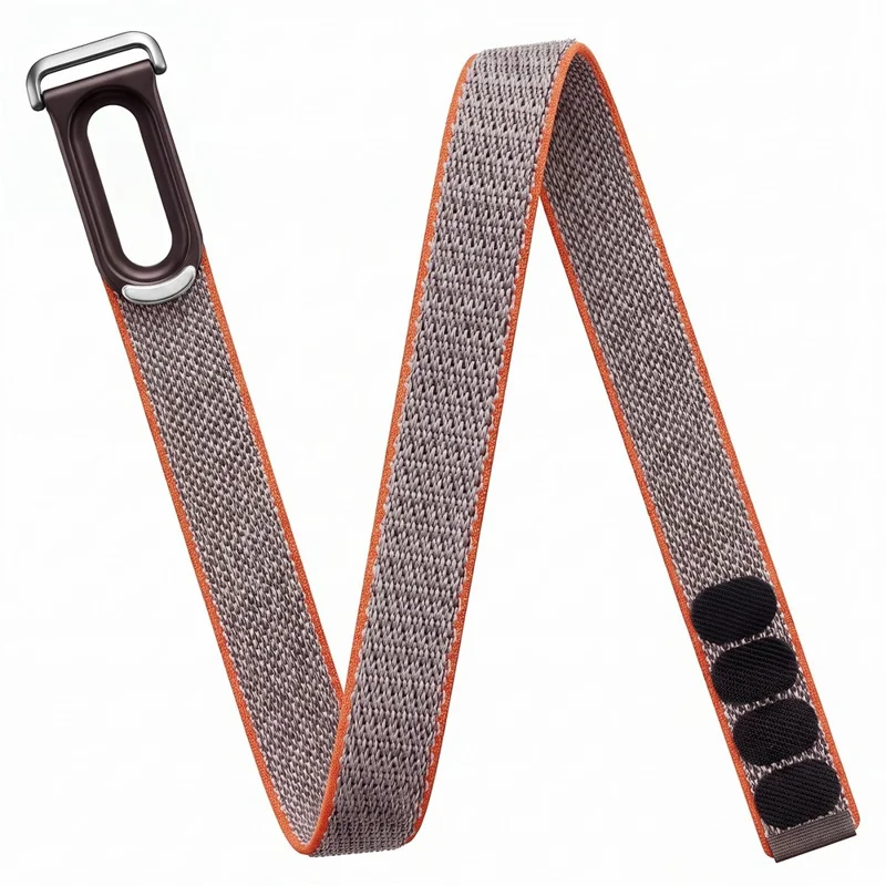 Banda de Tejido de Nailon para Google Fitbit Air, Correa Ajustable Transpirable con Cierre de Velcro para el Brazo (Versión Estándar) - Gris Naranja