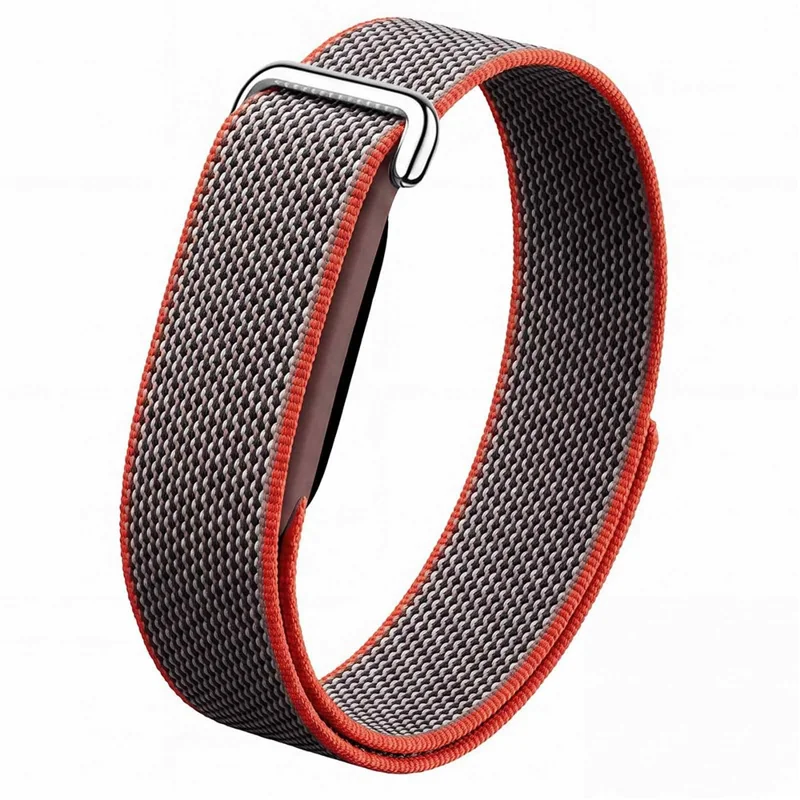 For Google Fitbit Air Nylon Loop Armband Verstellbarer Klettverschluss Atmungsaktives Armband (Standardversion) - Punkte Orange