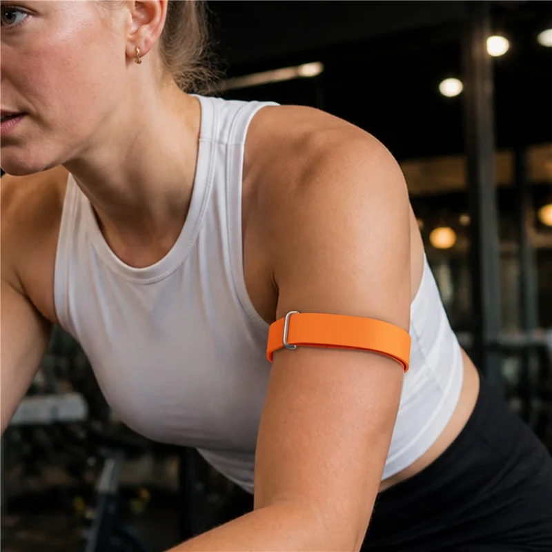 Für Google Fitbit Air Armband aus Silikon + Zinklegierung + PC Integrierter Loop-Armriemen - Orange