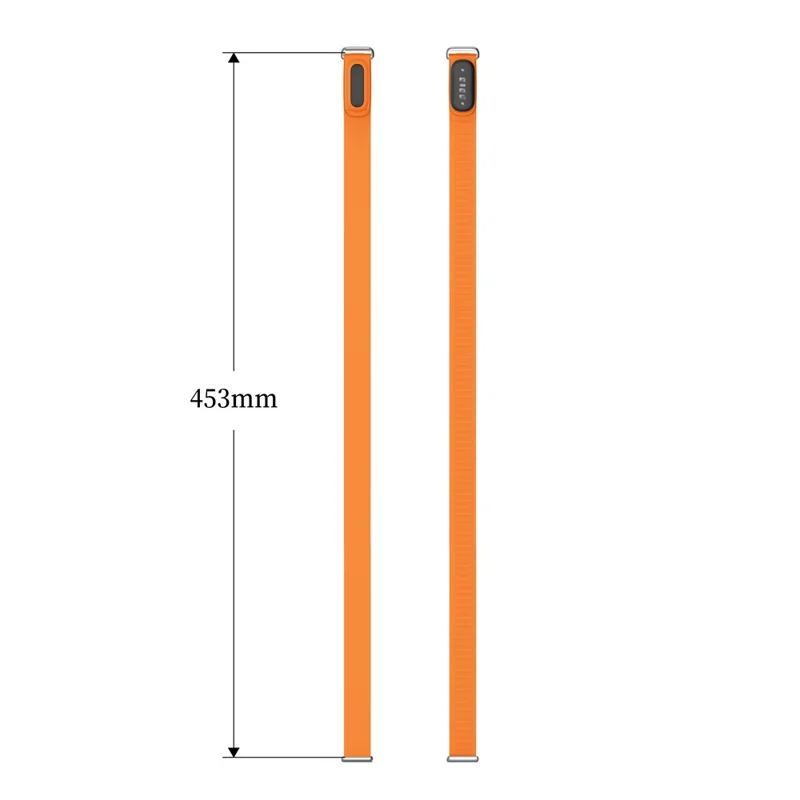 Für Google Fitbit Air Armband aus Silikon + Zinklegierung + PC Integrierter Loop-Armriemen - Orange