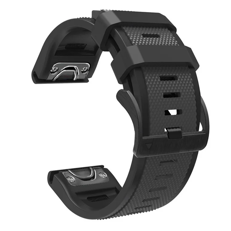 Für Garmin Fenix ​​6 / Fenix ​​5 / Forerunner 945 / Forerunner 935 / Marq Dual Color Watch Band 22mm Soft Silicon Ersatzbandgurt Accessoire - Kohlenstoffasche / Schwarz