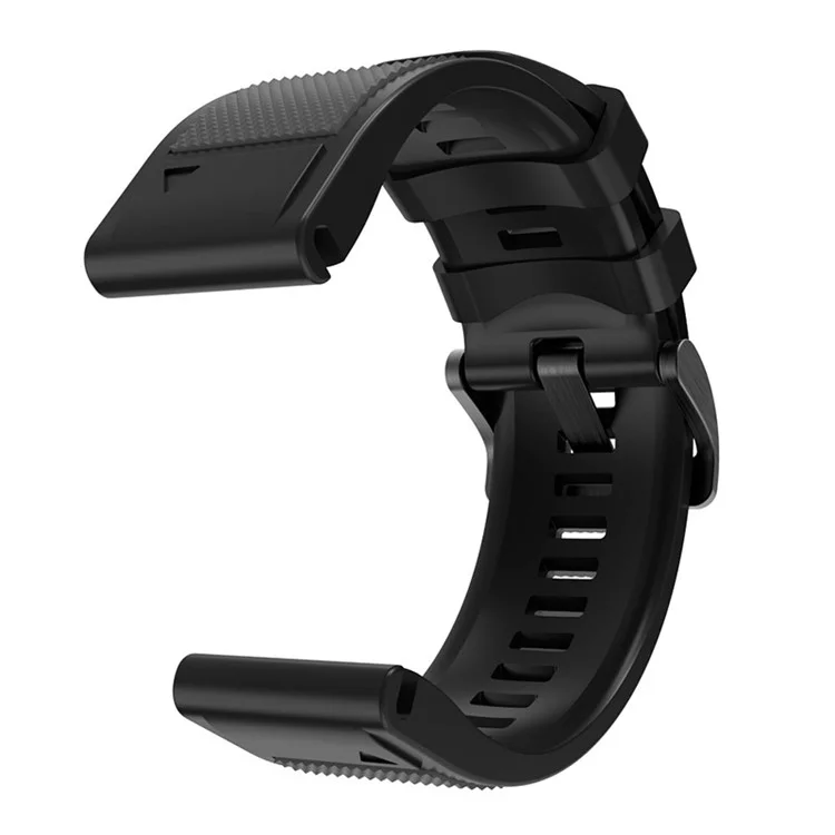 Pour Garmin Fenix 6X/Fenix 5X/Fenix 3 HR/Descent Mk1 Montre Bracelet Bicolore, 26mm Bracelet de Montre de Sport en Silicone - Cendre de Carbone/Noir