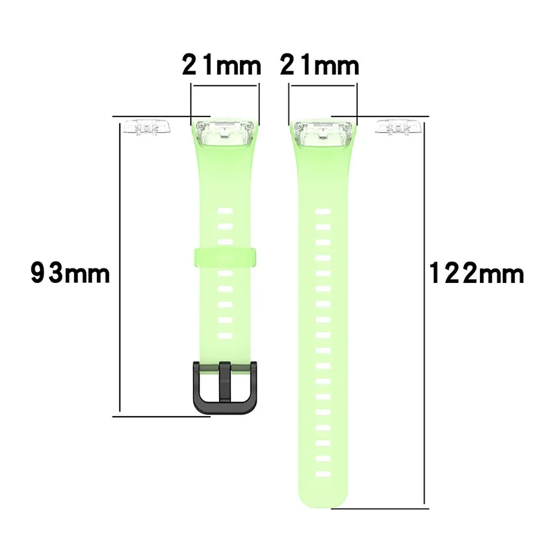 Transparent Waterproof TPU Replacement Strap Watch Bands for Huawei Band 6 / Honor Band 6 - Transparent Orange