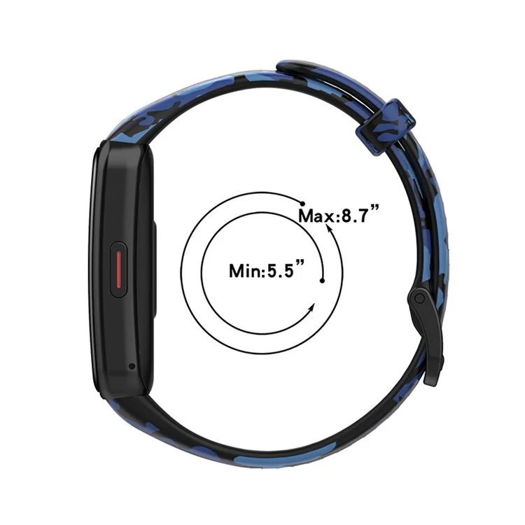 Стильный принтованный силиконовый сменный ремешок для умных часов Huawei Band 6 / Honor Band 6 - коричневый леопард