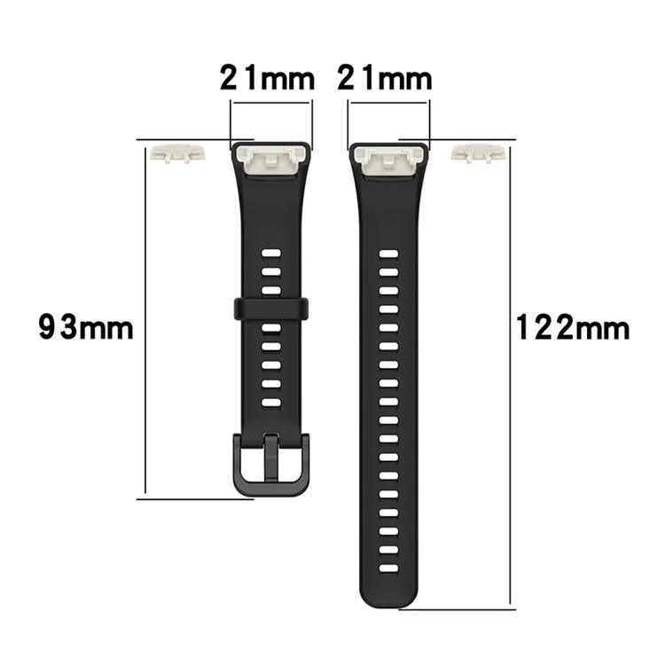 Стильный принтованный силиконовый сменный ремешок для умных часов Huawei Band 6 / Honor Band 6 - коричневый леопард