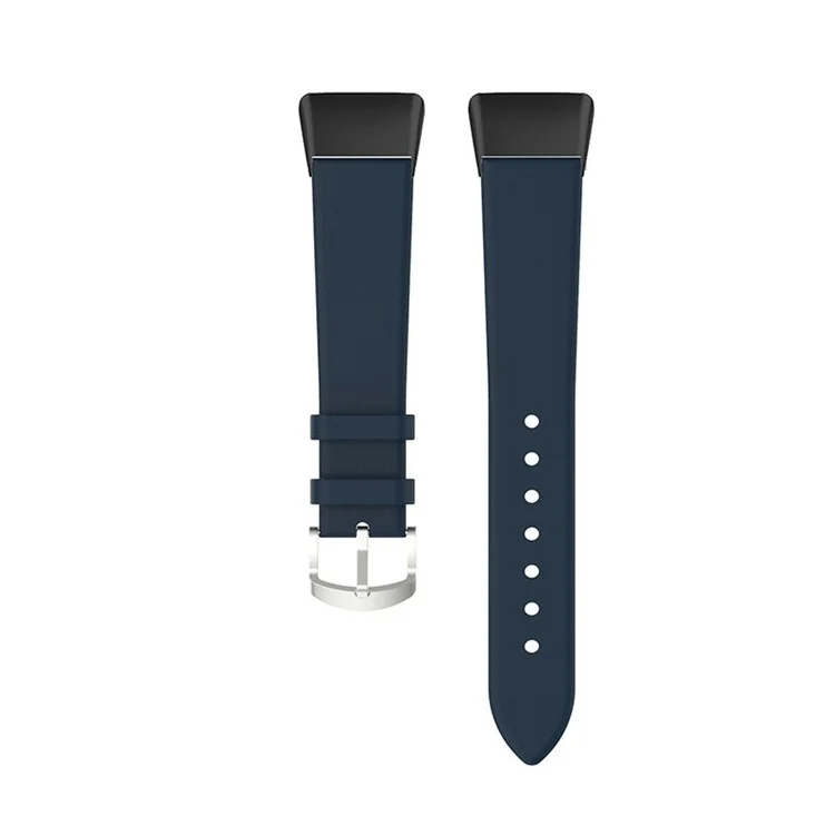 Top Layer Genuine Leather Quick Release Watch Band Strap Replacement for Huawei Band 6 / Honor Band 6 - Dunkelblau