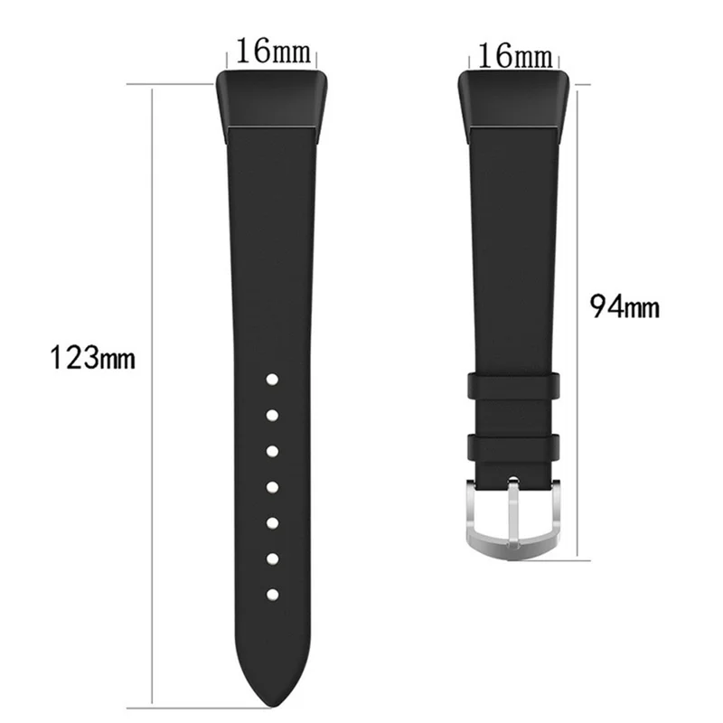 Top Layer Genuine Leather Quick Release Watch Band Strap Replacement for Huawei Band 6/Honor Band 6 - Wine Red